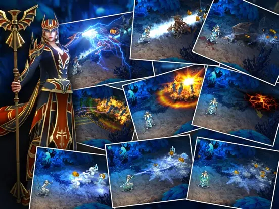 Maga con bastone in un gioco di ruolo dark fantasy